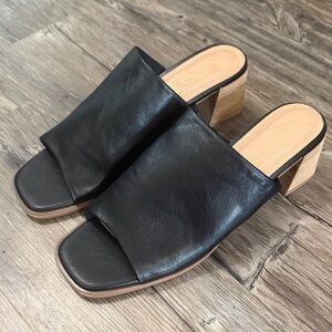 Joie | Olympia Vegan Leather Chunky Block Heel Shoes size 9.5
